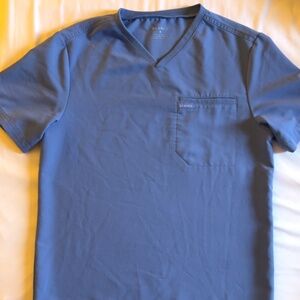 JANNU - CEIL BLUE SCRUB TOP - MENS (Sm)